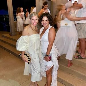 Mango white off the shoulder dress